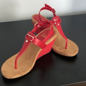 Practically New Red Wedges size 10
